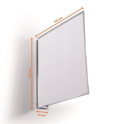 Információs tábla, 149x149 mm, mágneses, DURABLE, áttetsző