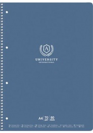 Spirálfüzet, A4+, kockás, 80 lap, SHKOLYARYK, "University", vegyes